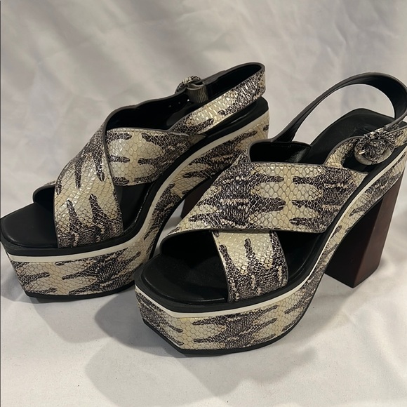 Vince Camuto Snake Print Platform Sandals - Picture 5 of 5